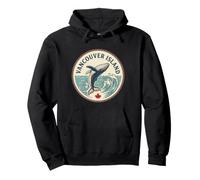Vancouver Island Canada BC Humpback Whale Vintage Badge Pullover Hoodie