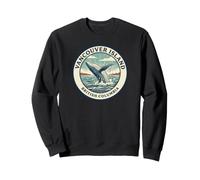 Vancouver Island Canada BC Humpback Whale Vintage Badge Sweatshirt