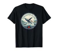 Vancouver Island Canada BC Humpback Whale Vintage Badge T-Shirt