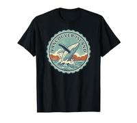 Vancouver Island Canada BC Humpback Whale Vintage Badge T-Shirt