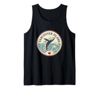 Vancouver Island Canada BC Humpback Whale Vintage Badge Tank Top