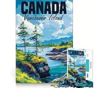 Vancouver Island Canada Jigsaw Puzzle 1000 Think Boost Game Tight Lock No Loose Pieces Interactive Brain Challenge for Home (38x26cm)
