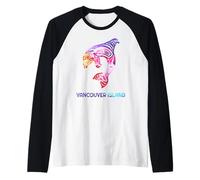Vancouver Island Fisherman Orca Whale Raglan Baseball Tee