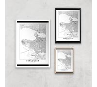 Vancouver Light City Map Giclee Art Print - A4 - Print Only