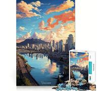 VANCOUVER Oil Painting Jigsaw Puzzle 1000 Think Boost Game Tight Lock No Loose Pieces Interactive Brain Challenge for Home (50x75cm)