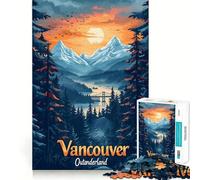 Vancouver Outonderland Jigsaw Puzzles 1000 Cognitive Skill Toy Smooth Burr Free Surface Relaxing Indoor Group Activity (38x52cm)