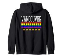 Vancouver Pride Canada Gay Lesbian Queer LGBT Rainbow Flag Zip Hoodie