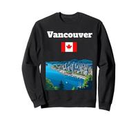 Vancouver trip souvenir Canada city lover Canadian flag Sweatshirt