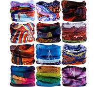 VANCROWN Headwear Head Wrap Sport Headband Sweatband 220 Patterns 12 in 1 Magic Scarf 12PCS & 6PCS 12 in 1 (12PCS.Painting)