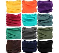 VANCROWN Headwear Head Wrap Sport Headband Sweatband 220 Patterns Magic Scarf 12PCS & 6PCS 12 in 1 (12PCS.Solid Color)