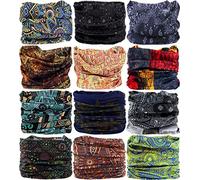 VANCROWN Headwear Head Wrap Sport Headband Sweatband 220 Patterns Magic Scarf 12PCS & 6PCS 12 in 1 (12PCS.Totems 2)