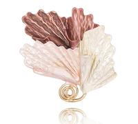 Vancy Utopia Shell Enamel Brooches Elegant Ocean Wave Collar Pin Brooch for Women Gift, Metal, no gemstone