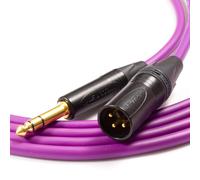 VanDamme Balanced Lead - Neutrik Gold Male XLR to Jack. Microphone/Speaker Cable