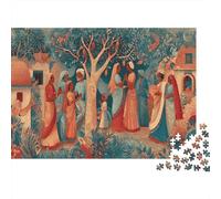 Vandaven VillagePuzzles 1000 Pieces for Adults for Adults 1000 Piece Puzzle Educational Challenge Games Home DecoratioIndian Art Style