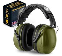 Vanderfields Adult/Teens Ear Defenders, Noise Cancelling, Army Green | Vanderfields hearing protection ear muffs, 35 dB (2K Hz) certified noise-cancellation, soft ear cushions, adjustable headband