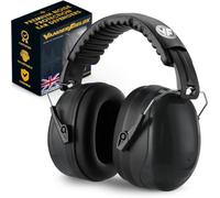 Vanderfields Adult/Teens Ear Defenders, Noise Cancelling, Midnight Black | Vanderfields hearing protection ear muffs, 35 dB (2K Hz) certified noise-cancellation, soft ear cushions, adjustable headband