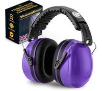 Vanderfields Adult/Teens Ear Defenders, Noise Cancelling, Purple Power | Vanderfields hearing protection ear muffs, 35 dB (2K Hz) certified noise-cancellation, soft ear cushions, adjustable headband