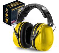 Vanderfields Adult/Teens Ear Defenders, Noise Cancelling, Yellow | Vanderfields hearing protection ear muffs, 35 dB (2K Hz) certified noise-cancellation, soft ear cushions, adjustable headband