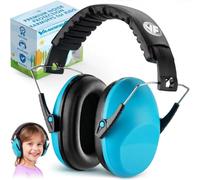 Vanderfields Premium Hearing Protection Ear Defenders - Broad Spectrum Sound Reduction 29 dB at 2K Hz Noise Cancelling - Headset Safety Noise Cancellation - Headphones Kids 3-12 - Blue Sky
