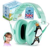 Vanderfields Premium Hearing Protection Ear Defenders - Broad Spectrum Sound Reduction 29 dB at 2K Hz Noise Cancelling - Headset Safety Noise Cancellation - Headphones Kids 3-12 - Penguin