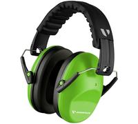 Vanderfields Premium Hearing Protection Ear Defenders - Broad Spectrum Sound Reduction 33.2dB at 2K Hz Noise Cancelling - Headset Safety Noise Cancellation - Headphones Kids 3-12 - Green Fields