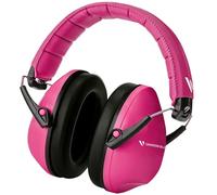 Vanderfields Premium Hearing Protection Ear Defenders - Broad Spectrum Sound Reduction 34 dB at 2K Hz Noise Cancelling - Headset Safety Noise Cancellation - Headphones Kids 3-12 - Pink