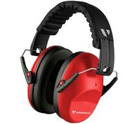 Vanderfields Premium Hearing Protection Ear Muffs - Broad Spectrum Sound Reduction 33.2dB at 2K Hz Noise Cancelling - Headset Safety Noise Cancellation - Headphones Kids 3-12 - Red Nomad