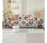 VanderHOME 2/3/4 Seater Sofa Blanket Cotton Blanket Soft Throws for Sofas Washable Blanket for Bed Settees Armchairs, Livingroom, Multi-Purpose Throw 180 * 260cm-Light Geometry