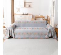 VanderHOME Boho Throw Chenille Blanket Soft Throws for Sofas Washable Blanket for Bed Settees Armchairs, Livingroom 180 * 400cm-Grey