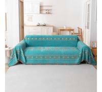 VanderHOME Boho Throw Chenille Blanket Soft Throws for Sofas Washable Blanket for Bed Settees Armchairs, Livingroom 180 * 360cm-Green