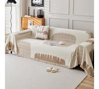 VanderHOME Chenille Blanket Soft Throws for Sofas Washable Blanket for Bed Settees Armchairs, Livingroom 180 * 260cm-Curry