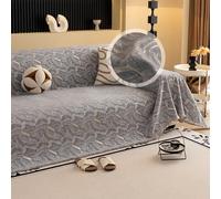VanderHOME Chenille Sofa Throw 1/2/3/4 Seater Soft Decorative Throws for the Sofa Skin-friendly Sofa Blanket Sofa Protector for Living Room 180 * 360cm-Dark grey