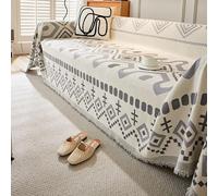 VanderHOME Chenille Sofa Throws 1/2/3/4 Seater Woven Sofa Throw Blanket with Tassels Reversible Versatile Throws for Sofas Soft Throws for Settees Couch Sofa Bed 180 * 280cm-Grey