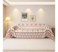 VanderHOME Chenille Sofa Throws 1/2/3/4 Seater Woven Sofa Throw Blanket with Tassels Reversible Versatile Throws for Sofas Soft Throws for Settees Couch Sofa Bed 180 * 90cm-Orange