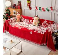 VanderHOME Christmas Decorative Pattern Blanket, Reversible Sofa Throw, Super Soft and Warm Holiday Throw Blanket for Couch, Bed and Sofa 180 * 260cm-Bow