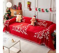 VanderHOME Christmas Decorative Pattern Blanket, Reversible Sofa Throw, Super Soft and Warm Holiday Throw Blanket for Couch, Bed and Sofa 180 * 380cm-Christmas Tree