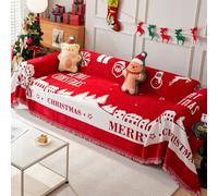 VanderHOME Christmas Decorative Pattern Blanket, Reversible Sofa Throw, Super Soft and Warm Holiday Throw Blanket for Couch, Bed and Sofa 180 * 340cm-Lock