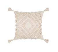 VanderHOME Decorative Square Throw Pillow Cases Lumbar Cushion Cover Moroccan Bohemian Tassel Tufted Lumbar Throw Pillow covers Stripe Woven Pillowcases for Bed Couch Sofa Living Room 45x45cm Diamond