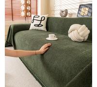 VanderHOME Elegant Textured Sofa Throw - Waterproof Stain-Resistant Sofa Cover, Super Soft Couch Protector for Living Room, Elegant Home Decoration 180 * 360cm-Green
