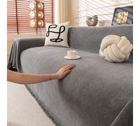 VanderHOME Elegant Textured Sofa Throw - Waterproof Stain-Resistant Sofa Cover, Super Soft Couch Protector for Living Room, Elegant Home Decoration 180 * 260cm-Dark grey