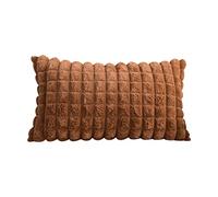 VanderHOME Fluffy Soft Plush Velvet Decorative Cushion Cover Small Fragrant Square Pillow Cover Smooth Washable Plush Pillow Shell for Living Room Bedroom Sofa 30x50cm Caramel