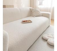 VanderHOME High Stretch Sofa Cover 3 Seater Non Slip Couch Cover Polyester Jacquard Fleece Super Soft Stylish Sofa Slipcovers for Living Room Furniture Protector (3 Seater, Beige)