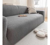 VanderHOME High Stretch Sofa Cover 5 Seater Non Slip Couch Cover Polyester Jacquard Fleece Super Soft Stylish Sofa Slipcovers for Living Room Furniture Protector (5 Seater, Dark Grey)