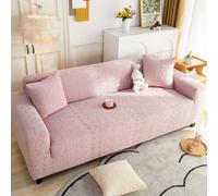 VanderHOME High Stretch Sofa Covers 2 Seater Super Soft Washable Couch Covers for Dogs Pets Cats Jacquard Polyester Non Slip Sofa Slipcover for Living Room (2 Seater, Pink)