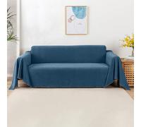 VanderHOME Modern Simple Sofa Throw 1/2/3/4 Seater Soft Decorative Throws for the Sofa Breathable Soft Blanket Sofa Protector for Settees Couch Sofa Bed and Armchair 180 * 300cm-Dark blue