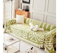 VanderHOME Multifunctional Chenille Tassels Sofa Throw Blankets,Throws for Sofa Blanket Bed Throw for Bedroom, Couch, Travel, Kids, Bedroom Accessories 180 * 380cm-Green