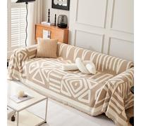 VanderHOME Multifunctional Chenille Tassels sofa Throw Blankets,Throws for Sofa Blanket Bed Throw for Bedroom, Couch, Travel, Kids, Bedroom Accessories 180 * 300cm-Light Curry