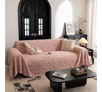 VanderHOME Plush Blanket Large Throw for Sofa and Bed, Lightweight Blanket, Washable Sofa throw,Soft Warm Cozy Fluffy Comfortable Throw for Chair,Couch,Travel 180 * 130cm-Pink