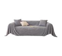 VanderHOME Plush Sofa Throws - Reversible & Versatile Throws for Sofas, Settees & Couch - 180 * 340cm - Grey