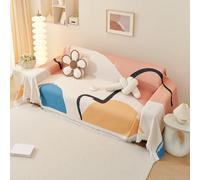 VanderHOME Premium Sofa Throw with Tassels - Waffle Pique Blanket, Breathable, Abrasion Resistant, Crease Resistant, Cat Scratch Resistant, Machine Washable Sofa Blanket 180 * 300cm-Watercolour